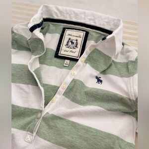 Vintage Abercrombie & Fitch Deep Henley 3/4 Sleeve Polo 💯%Cotton! 90’s Y2K